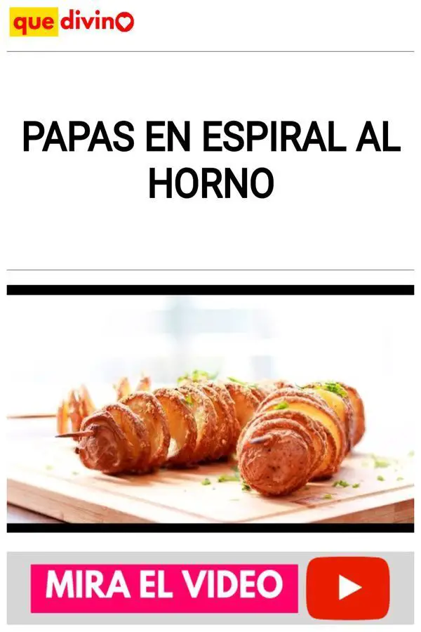 Papas en espiral al horno